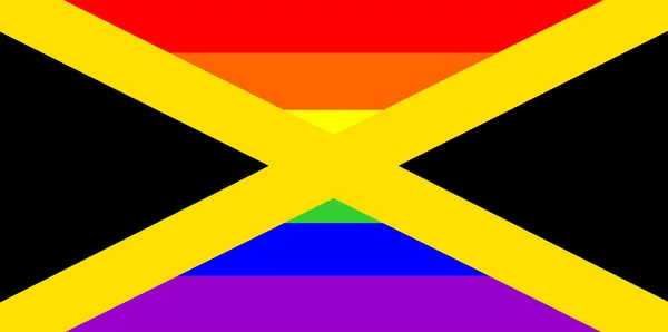 Bandera gay jamaica — Foto de Stock