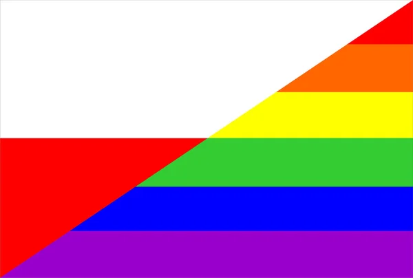 Bandiera gay poland — Foto Stock