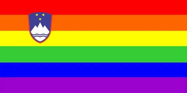 Bandeira gay slovenia — Fotografia de Stock