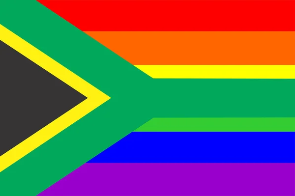 Gay vlag Zuid-Afrika — Stockfoto