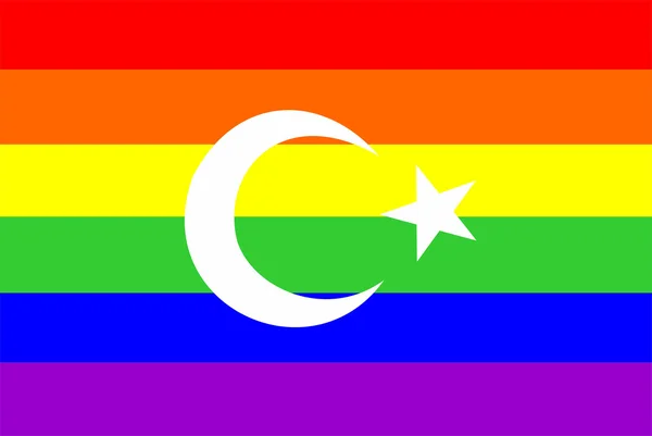 Schwulenflagge Türkei — Stockfoto