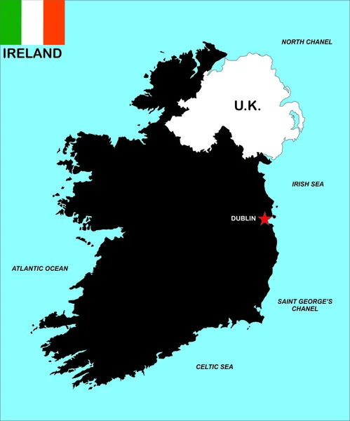 Irlanda mapa — Fotografia de Stock