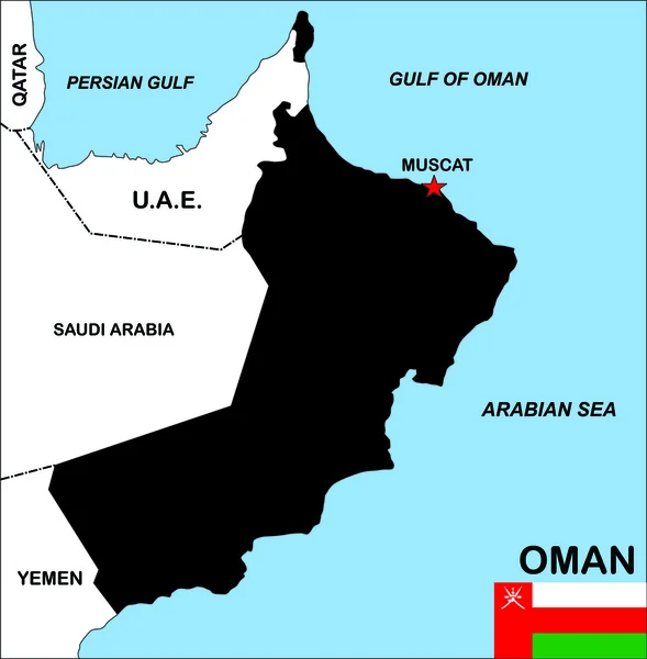 Oman map — Stock Photo, Image