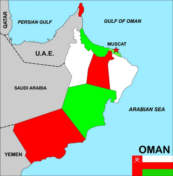 Oman map — Stock Photo, Image