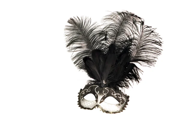Zwart-wit Venetiaanse masker — Stockfoto