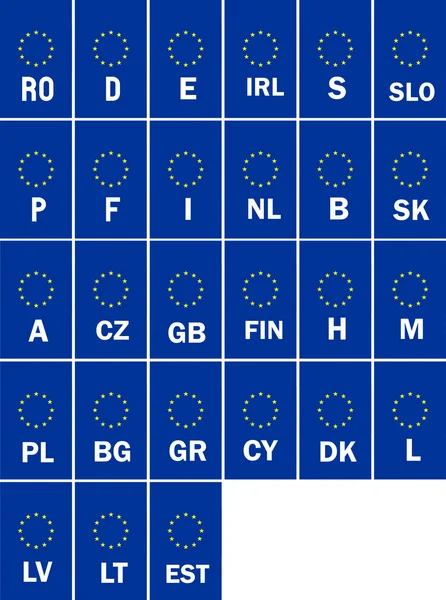 EU Auto platen — Stockfoto