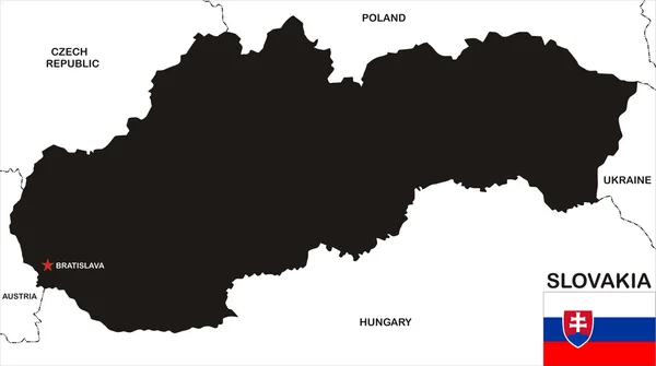 Slovensko mapa — Stock fotografie
