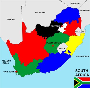 South africa map clipart