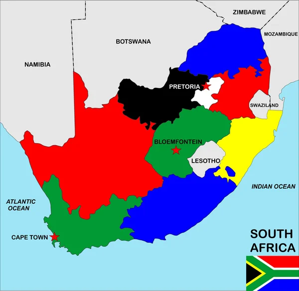 Sudafrica mappa — Foto Stock