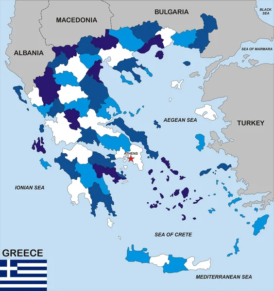 Greece map — Stock Photo, Image