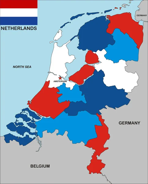 Países Bajos mapa —  Fotos de Stock