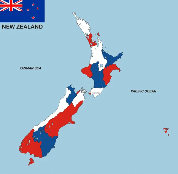 Carte de Nouvelle-Zélande — Photo