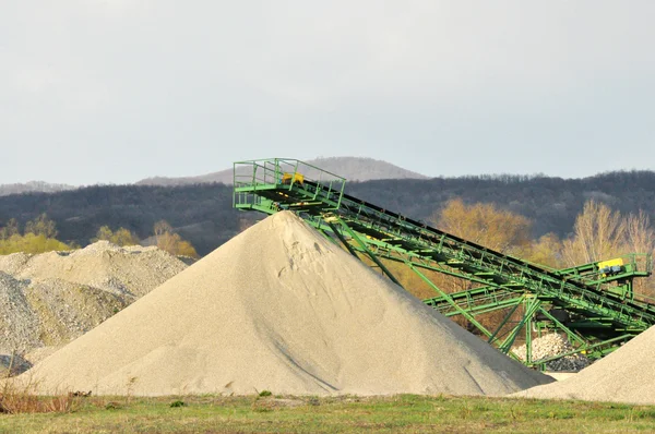 stock image Conveyor on site at gravel pit