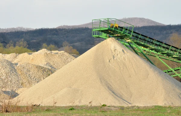 stock image Conveyor on site at gravel pit