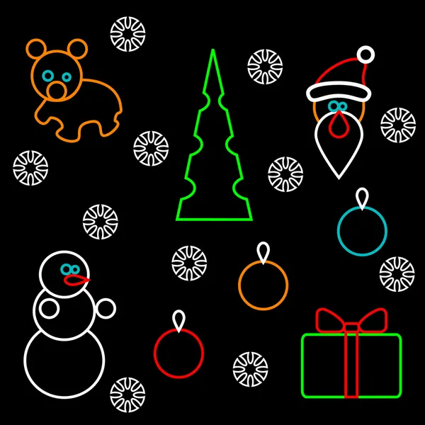 Contours de Noël — Image vectorielle