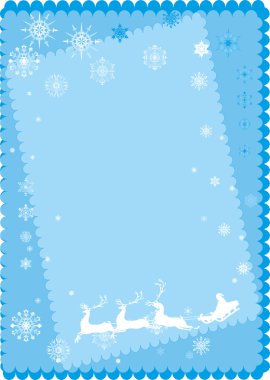 Christmas fantasy deers and snowflakes pattern clipart