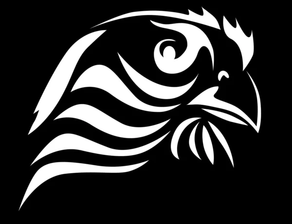 Abstract eagle portrait on black — Stock Vector