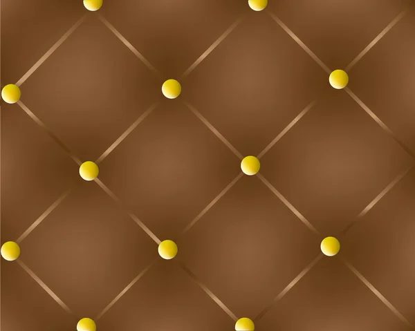 Fond brun doux avec des punaises dorées — Image vectorielle