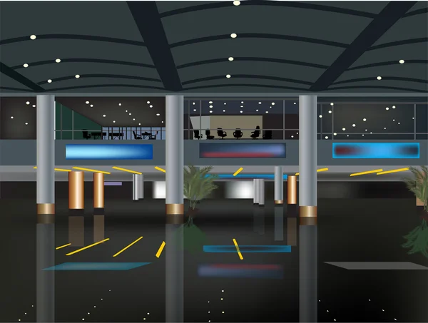 Flughafen Innenraum Illustration — Stockvektor