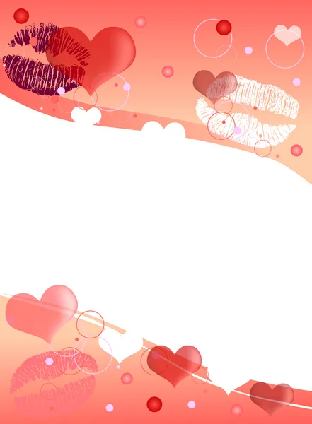 粉红色和红色口红背景 — 图库矢量图片