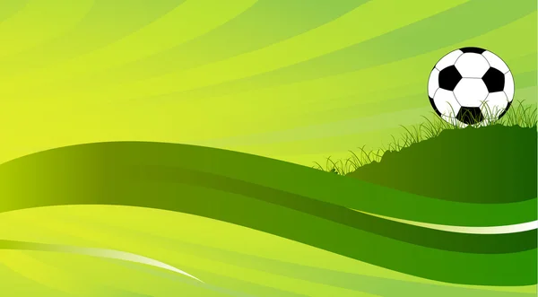 М'яч у траві на зеленому фоні — стоковий вектор