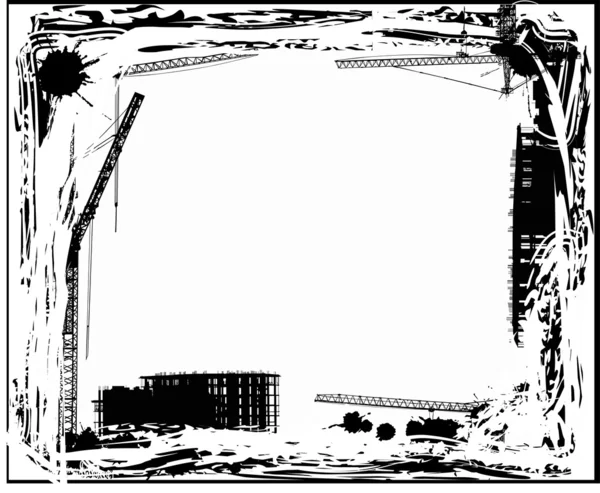 Промышленная рамка на белом фоне — стоковый вектор