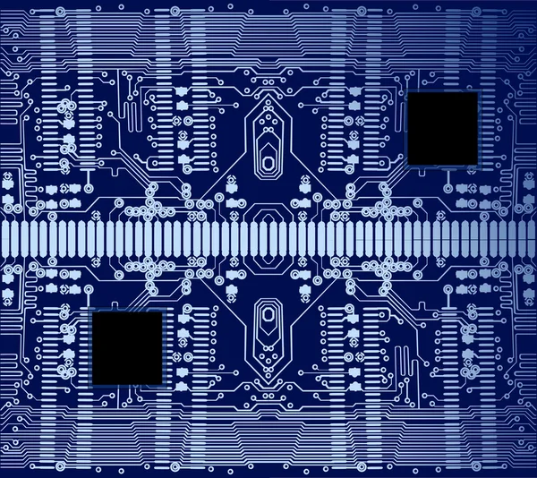 ブルー電子ボードの背景 — ストックベクタ