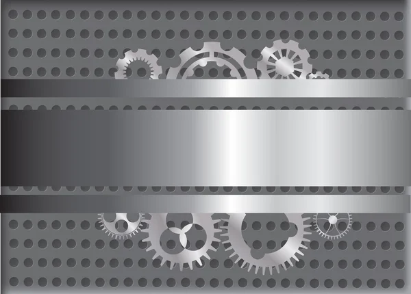 Fond de point avec des engrenages gris — Image vectorielle
