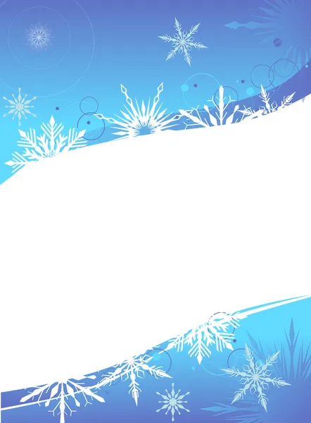 Blue and white snowflake illustration — Stock Vector