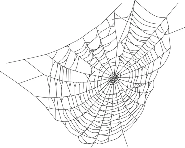 Ilustración de araña web silueta — Stockvector