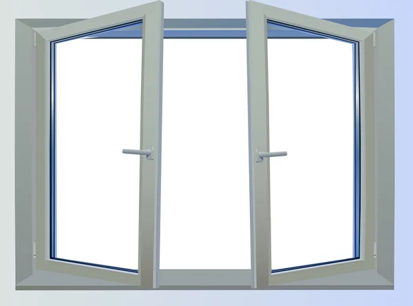 Fenster isoliert auf weißer Abbildung — Stockvektor