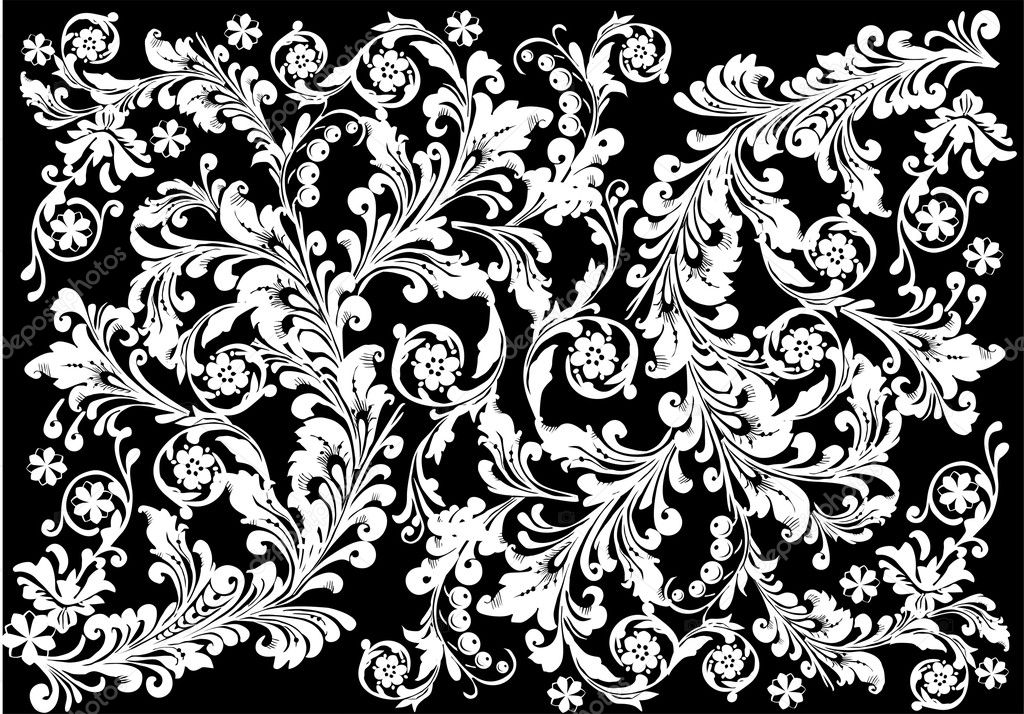 curled white background pattern