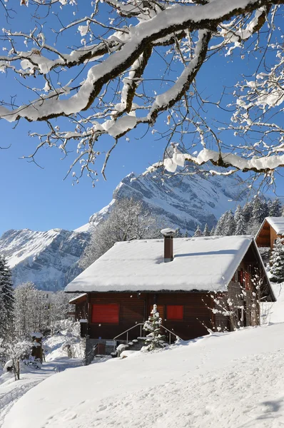 Paisagem alpina, Braunwald, Suíça — Fotografia de Stock
