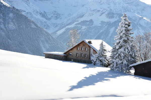 Braunwald, famosa località sciistica svizzera — Foto Stock