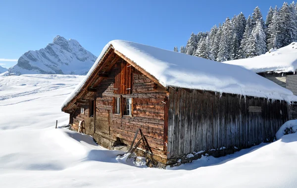 Alpské scenérie, braunwald, Švýcarsko — Stock fotografie