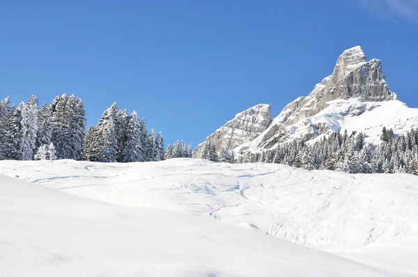 Braunwald, berühmtes Schweizer Skigebiet — Stockfoto