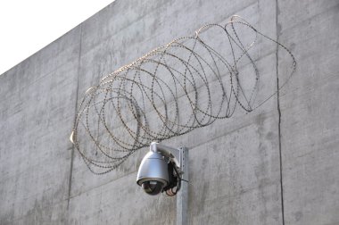 Security camera in a prison clipart