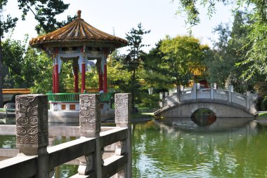 Chinese garden in Zurich clipart