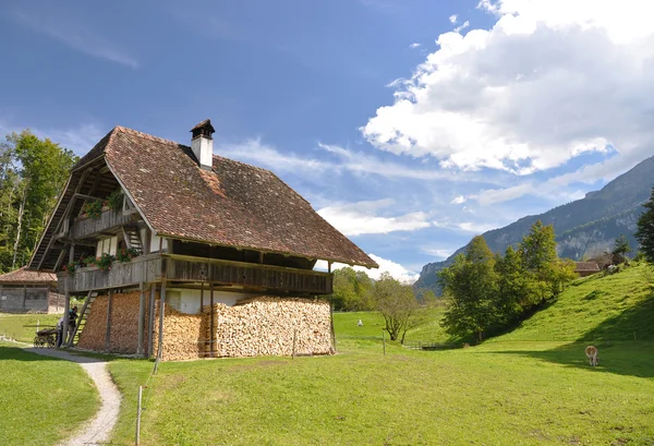 Swiss kır evi — Stok fotoğraf