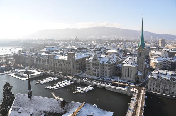 Vista de invierno de Zurich —  Fotos de Stock