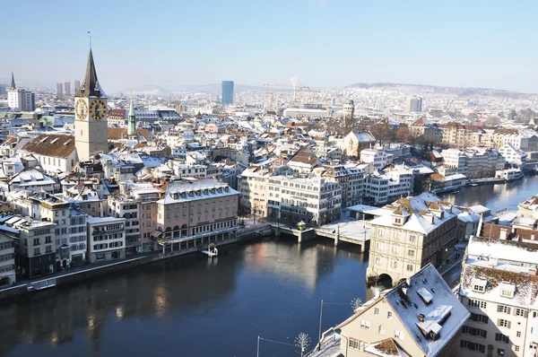 Vista de inverno de Zurique — Fotografia de Stock