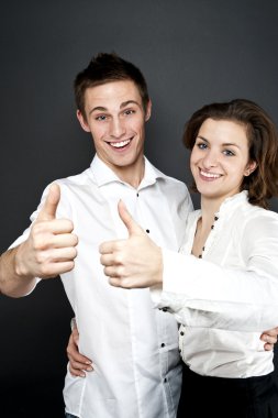 Young couple clipart