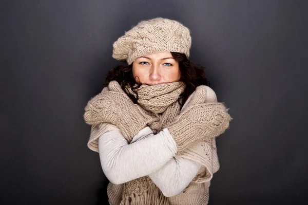 Winter vrouw — Stockfoto