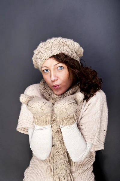 겨울 여자 — 스톡 사진