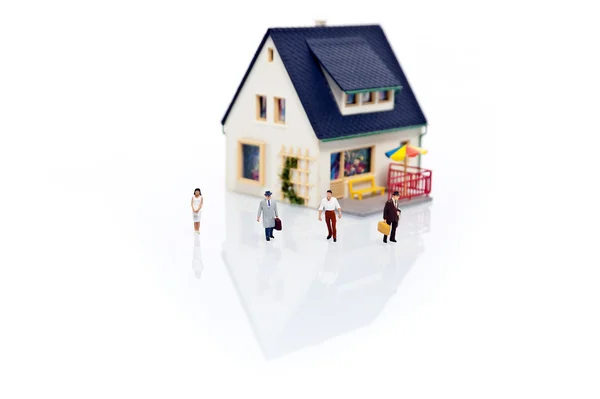 Miniatur mit Haus — Stockfoto