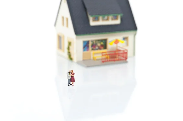 Miniatura com casa — Fotografia de Stock