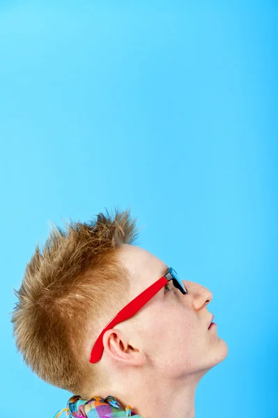 Fiatal férfi szem szemüveg — Stock Fotó