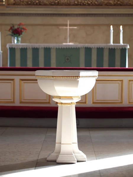 Fuente bautismal en la Catedral de Helsinki —  Fotos de Stock
