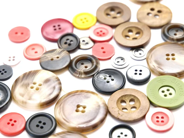 Fondo de viejos botones de costura — Foto de Stock