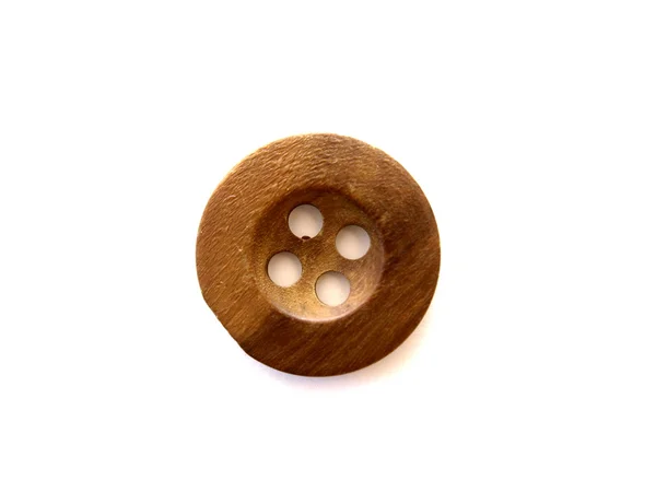 Botón de costura marrón — Foto de Stock